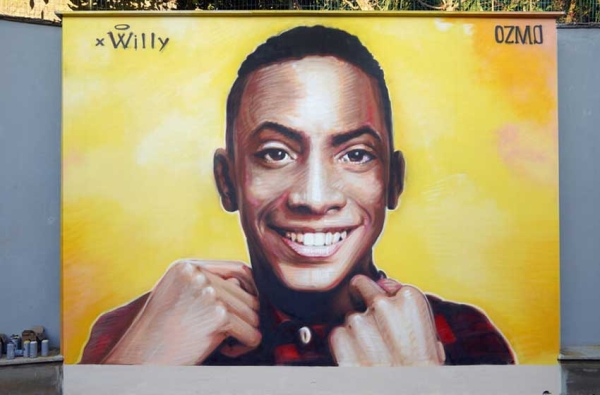 PALIANO: nuovo murale di Ozmo per Willy Monteiro