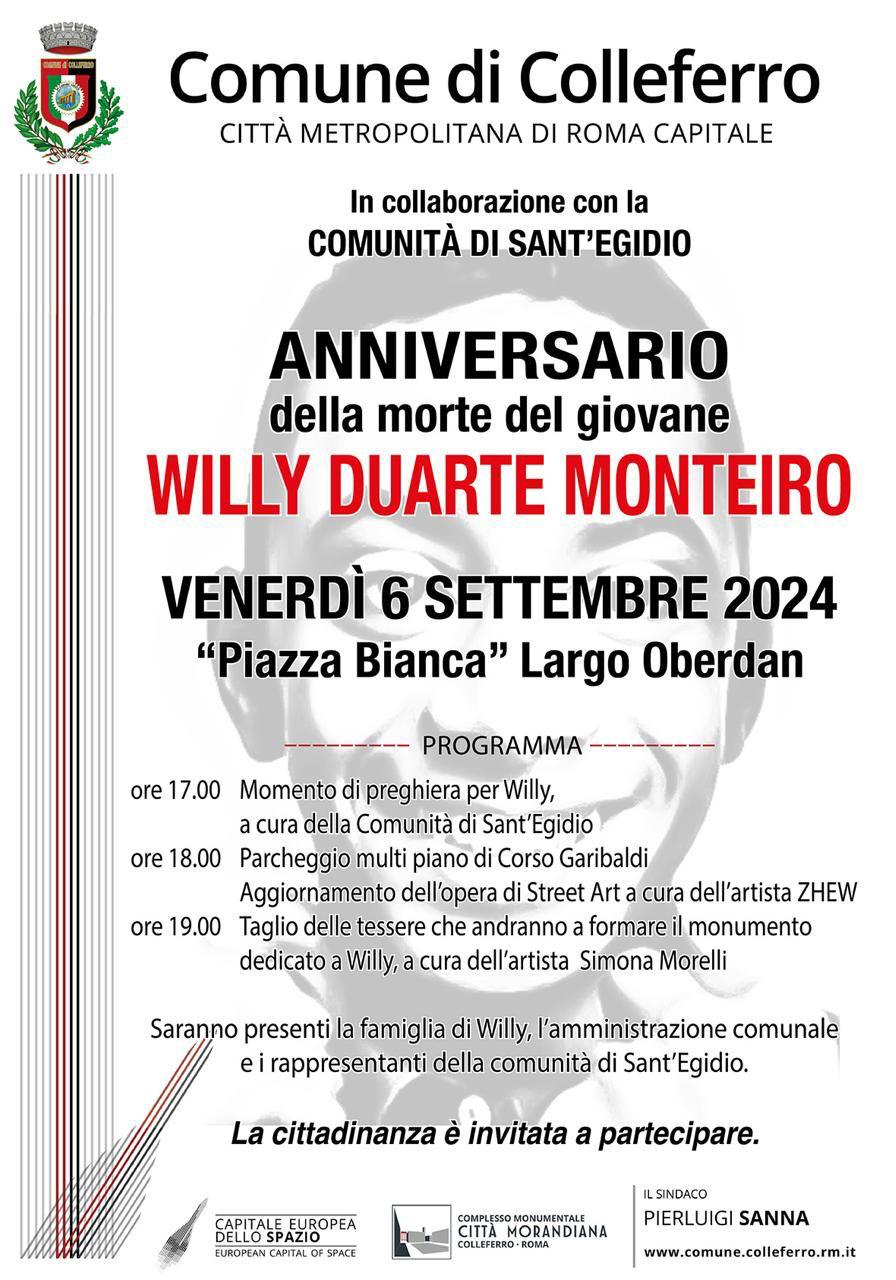 anniversario morte Willy Monteiro