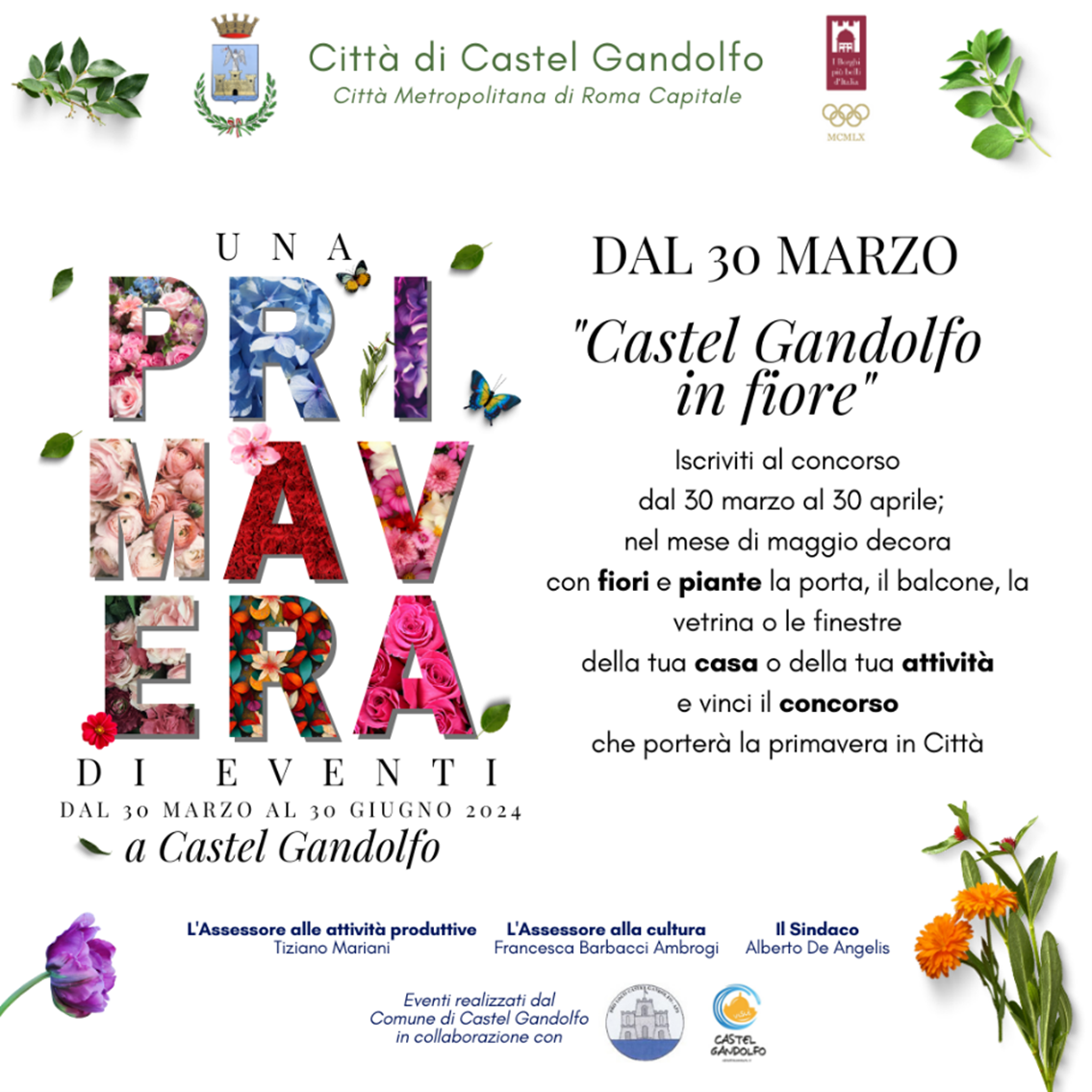 primavera di eventi a castel gandolfo