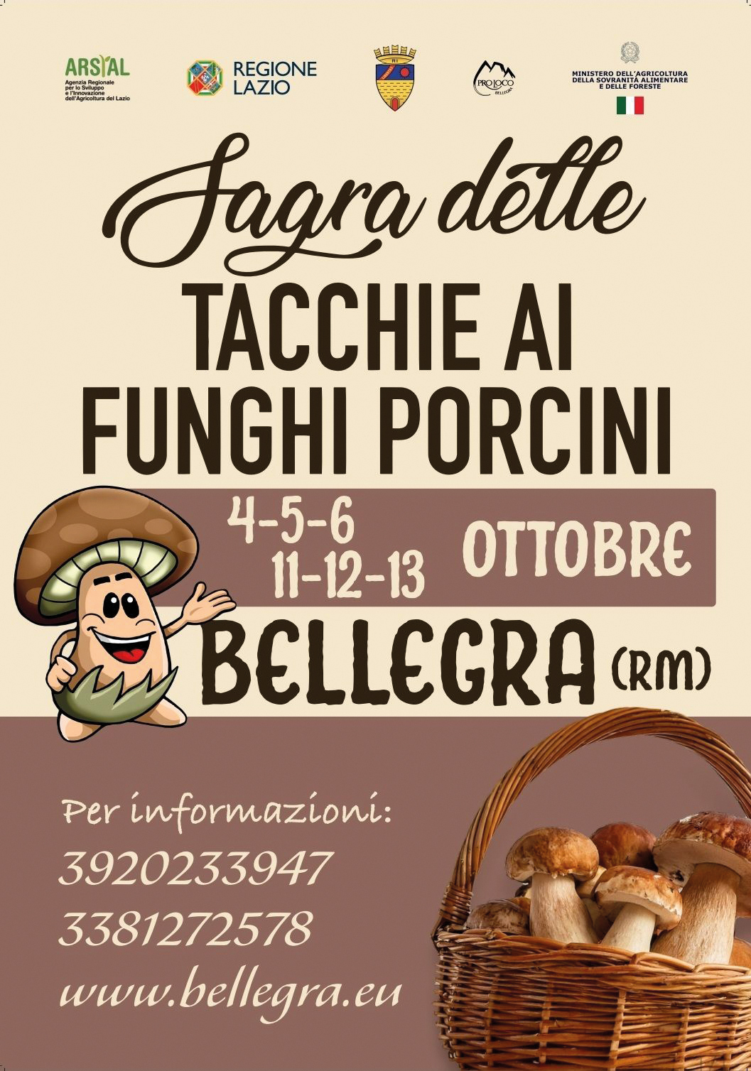 SAGRA TACCHIE E FUNCHI PORCINI bellegra