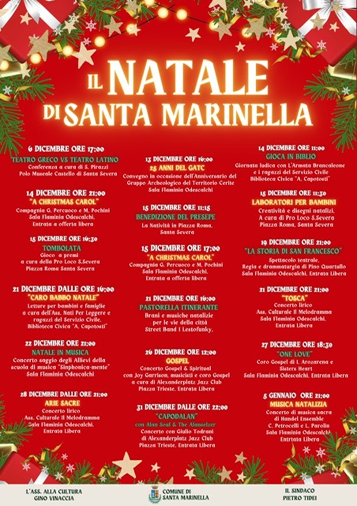 locandina natale santa severa santa marinella